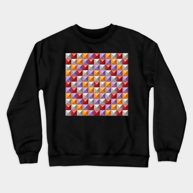 3D Pyramid Pattern 3 Crewneck Sweatshirt by B&K